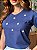 T-SHIRT MARGARIDAS (BORDADA) - AZUL MARINHO - Imagem 2