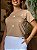 T-SHIRT BORBOLETINHAS (BORDADA) - CAPUCCINO - Imagem 2