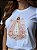T-SHIRT DTF NOSSA SENHORA APARECIDA FLORES ROSAS - BRANCO - Imagem 2