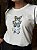 T-SHIRT DTF TRIO DE BORBOLETAS - OFF WHITE - Imagem 2