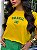 CROPPED OVERSIZED DTF BRASIL 5 ESTRELAS PRATA - AMARELO - Imagem 3