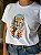 T-SHIRT DTF ONÇA CORAGEM - BRANCO - Imagem 2