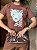 T-SHIRT DTF ONÇA - MARROM - Imagem 3