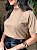 T-SHIRT GOLA ALTA LISA - MARROM TERRA - Imagem 2