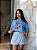 CROPPED OVERSIZED DTF TUCANO E FLORES - AZUL JEANS - Imagem 1