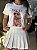 T-SHIRT DTF DOGUE CACHORRO LENÇO - OFF WHITE - Imagem 3