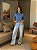 T-SHIRT GOLA ALTA LISA - AZUL ESTIMADO - Imagem 4
