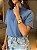 T-SHIRT GOLA ALTA LISA - AZUL ESTIMADO - Imagem 2