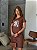 VESTIDO DRESS DTF BOTA ROSA E FLORES - MARROM - Imagem 1
