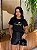 T-SHIRT HAPPY (BORDADA) - PRETO - Imagem 1