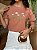 T-SHIRT FLORES (BORDADA) - MOCHA MOUSSE - Imagem 3