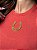 T-SHIRT CANELADA BORDADO COURO ( FERRADURA) - LARANJA ORNAMENTAL - Imagem 2