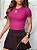T-SHIRT CANELADA BORDADO COURO ( BOTA WESTERN) - UVA - Imagem 3