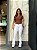 T-SHIRT CANELADA BORDADO COURO ( BOTA WESTERN) - MARROM - Imagem 3