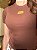 T-SHIRT CANELADA BORDADO COURO ( BOI ESTRELA) - MARROM - Imagem 2