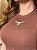 T-SHIRT CANELADA BORDADO COURO ( TOURO) - MARROM - Imagem 2