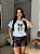 T-SHIRT DTF LAÇO MARROM - OFF WHITE - Imagem 1