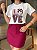T-SHIRT DTF LOVE CROCHÊ - OFF WHITE - Imagem 3