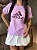 T-SHIRT DTF ADIDAS FLORES - LAVANDA - Imagem 3