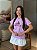 T-SHIRT DTF ADIDAS FLORES - LAVANDA - Imagem 1