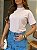 T-SHIRT GOLA ALTA LISA - ROSA ROMANTIC - Imagem 3