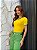 T-SHIRT CANELADA BICOLOR - AMARELO - Imagem 1