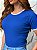 T-SHIRT CANELADA BICOLOR - AZUL BIC - Imagem 2