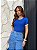 T-SHIRT CANELADA BICOLOR - AZUL BIC - Imagem 1