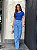 T-SHIRT CANELADA BICOLOR - AZUL BIC - Imagem 4