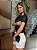 T-SHIRT CEREJAS BORDADO NA MANGA - PRETO - Imagem 1