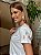 T-SHIRT FLORES BORDADO NA MANGA - OFF WHITE - Imagem 3