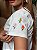 T-SHIRT FLORES BORDADO NA MANGA - OFF WHITE - Imagem 2