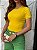 T-SHIRT CANELADA C/VIVO - AMARELO - Imagem 3
