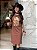 VESTIDO DRESS DTF BOTA E GIRASSOIS - MARROM - Imagem 1
