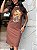 VESTIDO DRESS DTF BOTA E GIRASSOIS - MARROM - Imagem 3