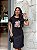 VESTIDO DRESS DTF BOTA ROSA E FLORES - PRETO - Imagem 1