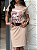 VESTIDO DRESS DTF CAVALO E TULIPAS - BEGE DUNAS - Imagem 3