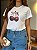 T-SHIRT DTF CEREJAS LAÇO ROSA - BRANCO - Imagem 3