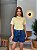 T-SHIRT GOLA ALTA LISA - AMARELO BRULEE - Imagem 1