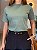 T-SHIRT GOLA ALTA LISA - VERDE ELEMENTARY - Imagem 3