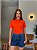 T-SHIRT GOLA ALTA LISA - LARANJA - Imagem 1