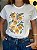 T-SHIRT DTF LIMÕES FLORAIS - OFF WHITE - Imagem 2
