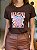 T-SHIRT DTF BEAUTIFUL BUTTERFLY - MARROM EXPRESSO - Imagem 3