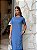 VESTIDO MAITÊ LISO DE ALGODÃO COM BOLSO - AZUL ESTIMADO - Imagem 2