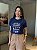 T-SHIRT DTF ELE CUIDA ATE DO SILENCIO - AZUL MARINHO - Imagem 1