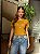 T-SHIRT BORDADA  MARGARIDAS - ENTARDECER - Imagem 1
