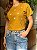 T-SHIRT BORDADA  MARGARIDAS - ENTARDECER - Imagem 3