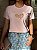 T-SHIRT BORDADA SEMPRE FOI DEUS - ROSA ROMANTIC - Imagem 3