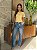 T-SHIRT BORDADA FLORES - AMARELO BRULEE - Imagem 4