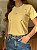 T-SHIRT BORDADA FLORES - AMARELO BRULEE - Imagem 3